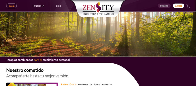 ZenSity - Sitio web de terapias combinadas para el crecimiento personal.